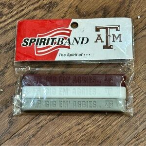 Pack of 3 SpiritBand Texas A&M Aggies Silicone Wristbands - Maroon, White, Gray